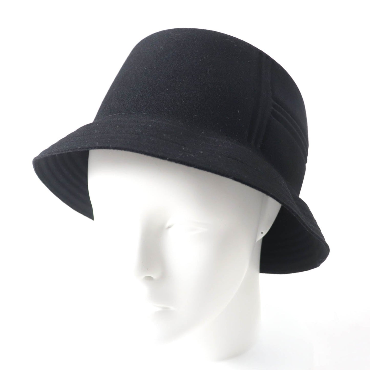 HERMES hat Main: 100% Lapin, Lining: 52% Cotton, Lining: 48% Rayon black DALTON Women Used