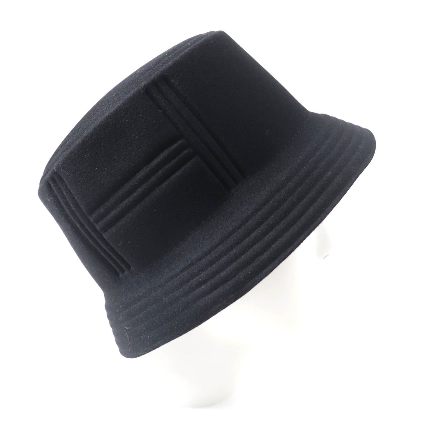 HERMES hat Main: 100% Lapin, Lining: 52% Cotton, Lining: 48% Rayon black DALTON Women Used