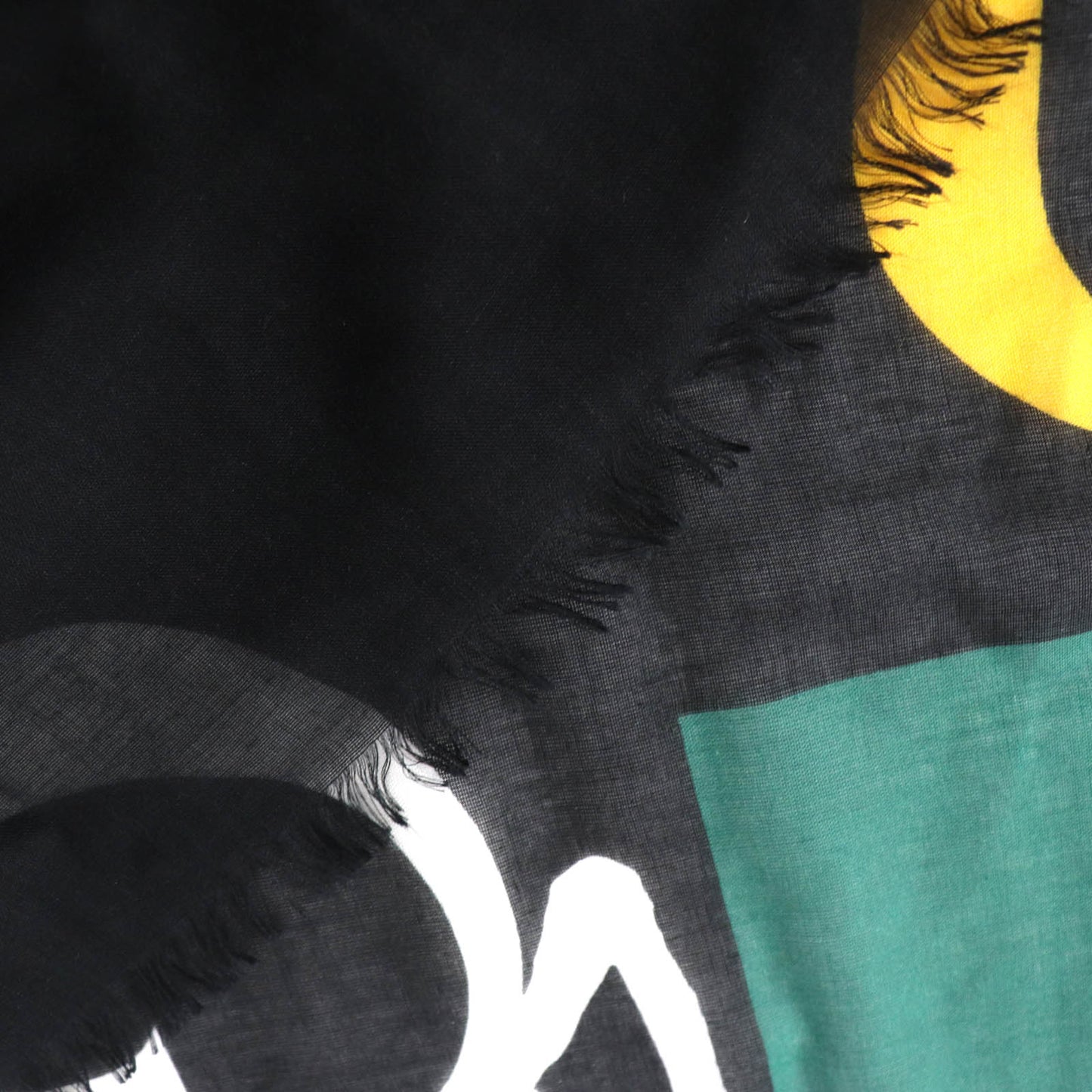 GUCCI scarf Main: 85% rayon, Main: 15% silk Black multicolor Women Used