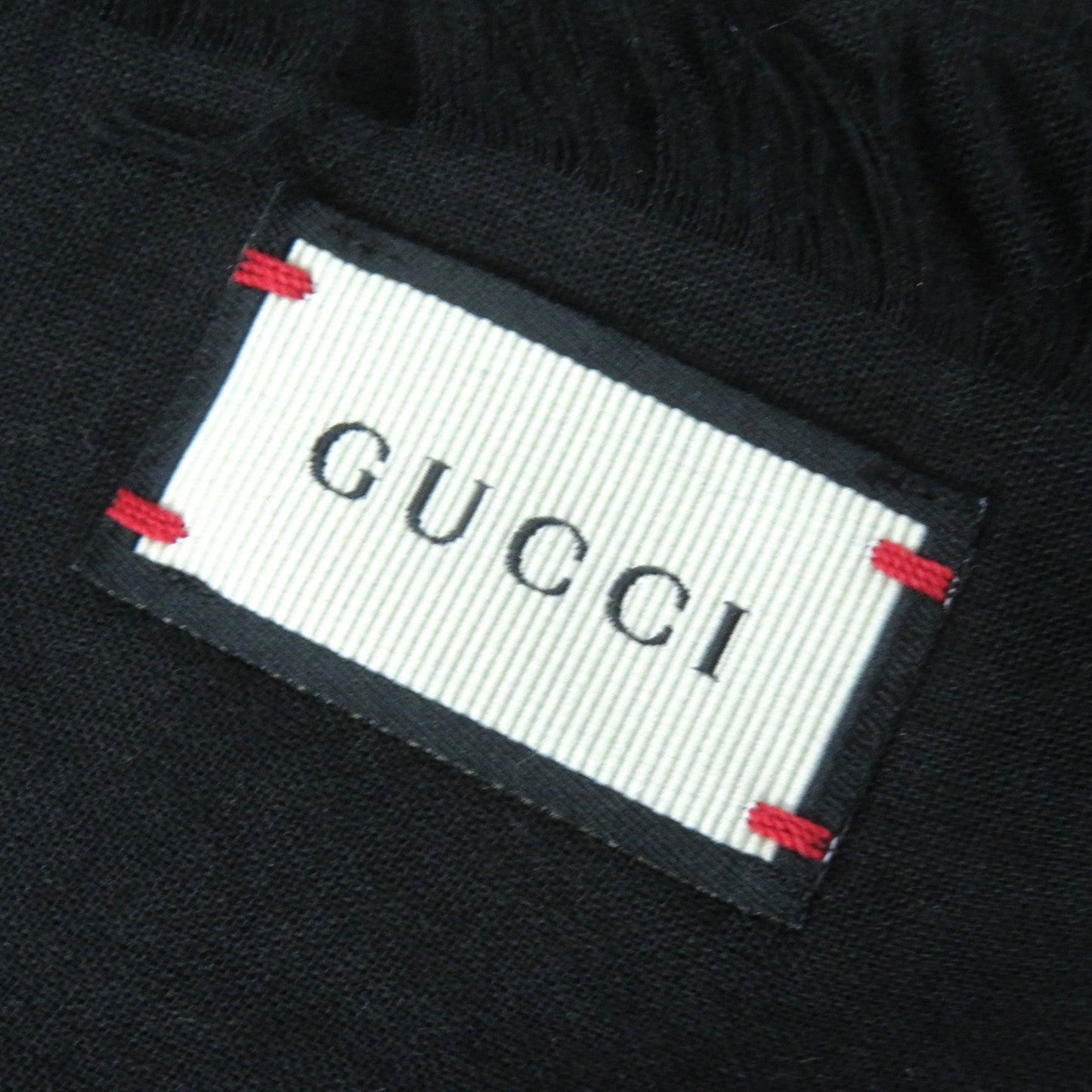 GUCCI scarf Main: 85% rayon, Main: 15% silk Black multicolor Women Used