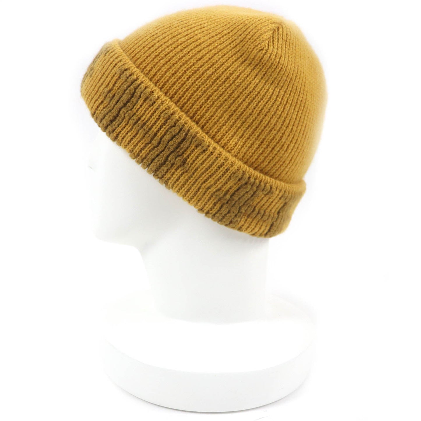 HERMES Knit cap Main: 100% cashmere yellow Women Used