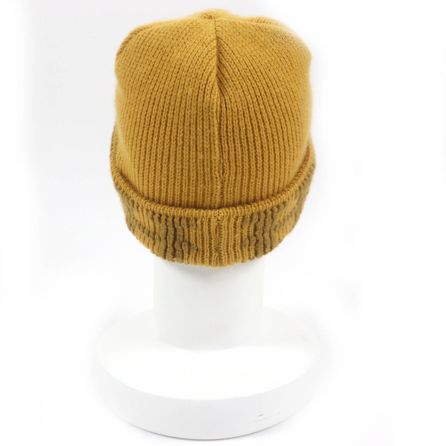 HERMES Knit cap Main: 100% cashmere yellow Women Used