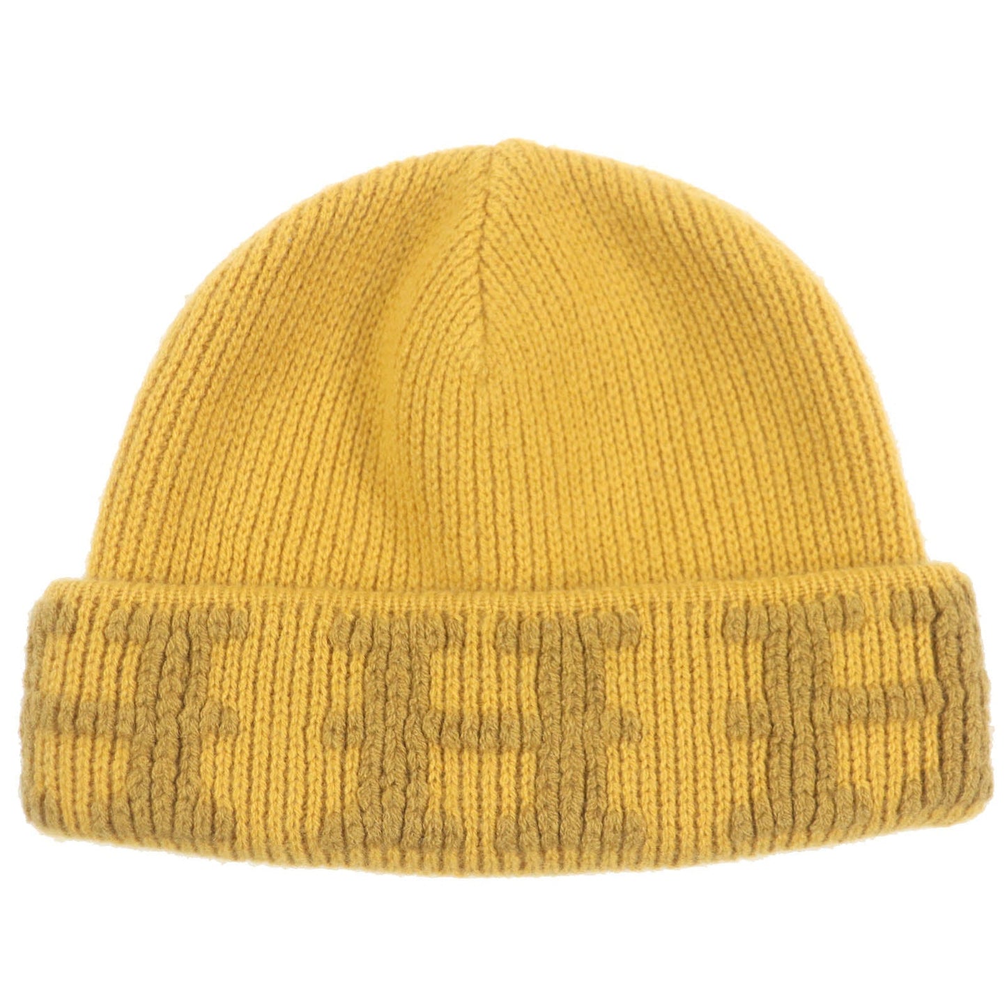 HERMES Knit cap Main: 100% cashmere yellow Women Used