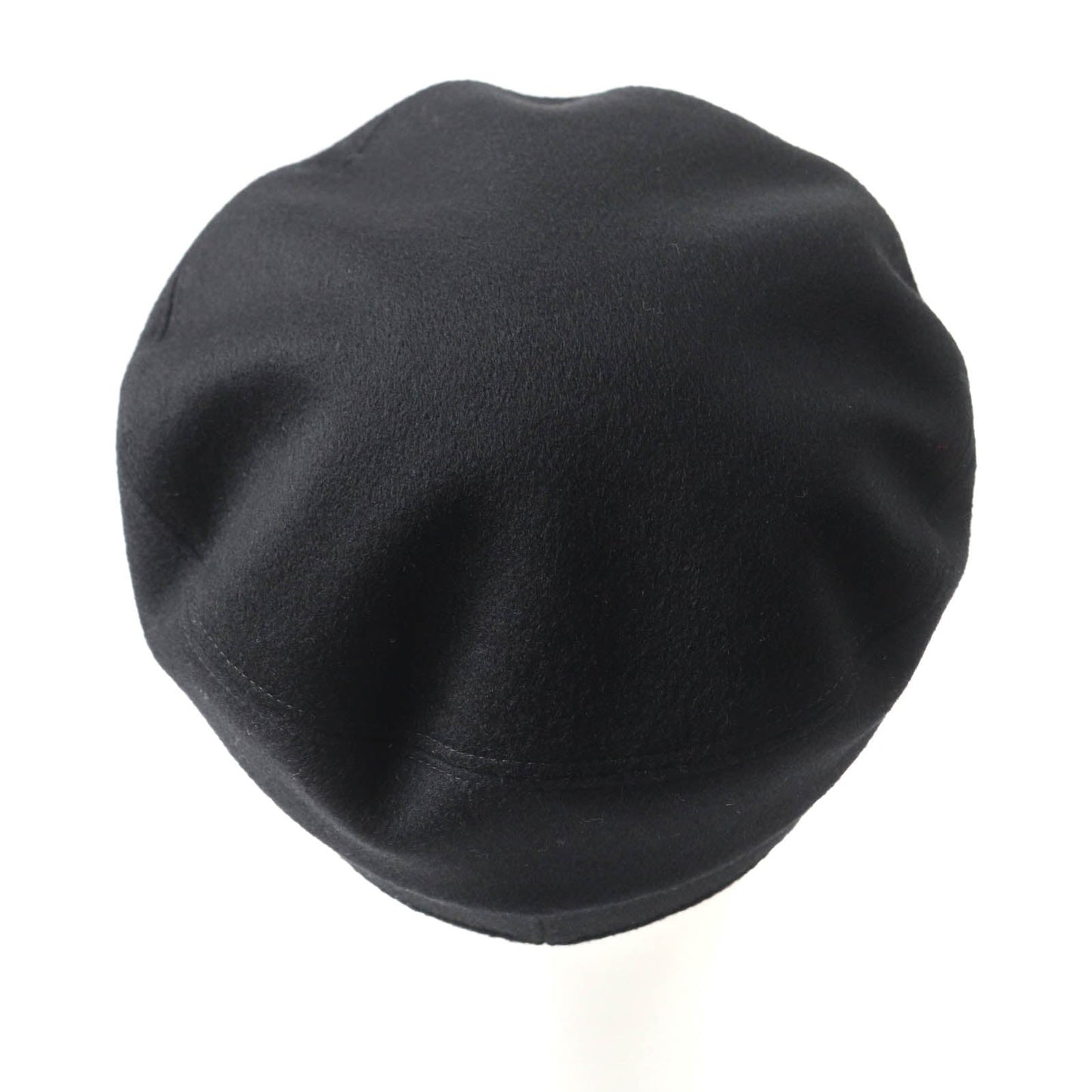 HERMES Casquette H222022N Outer: 100% cashmere, Lining: 65% rayon, Lining: 35% silk, Part: 56% cotton, Part: 44% rayon black Deauville Deauville Women 57 Used