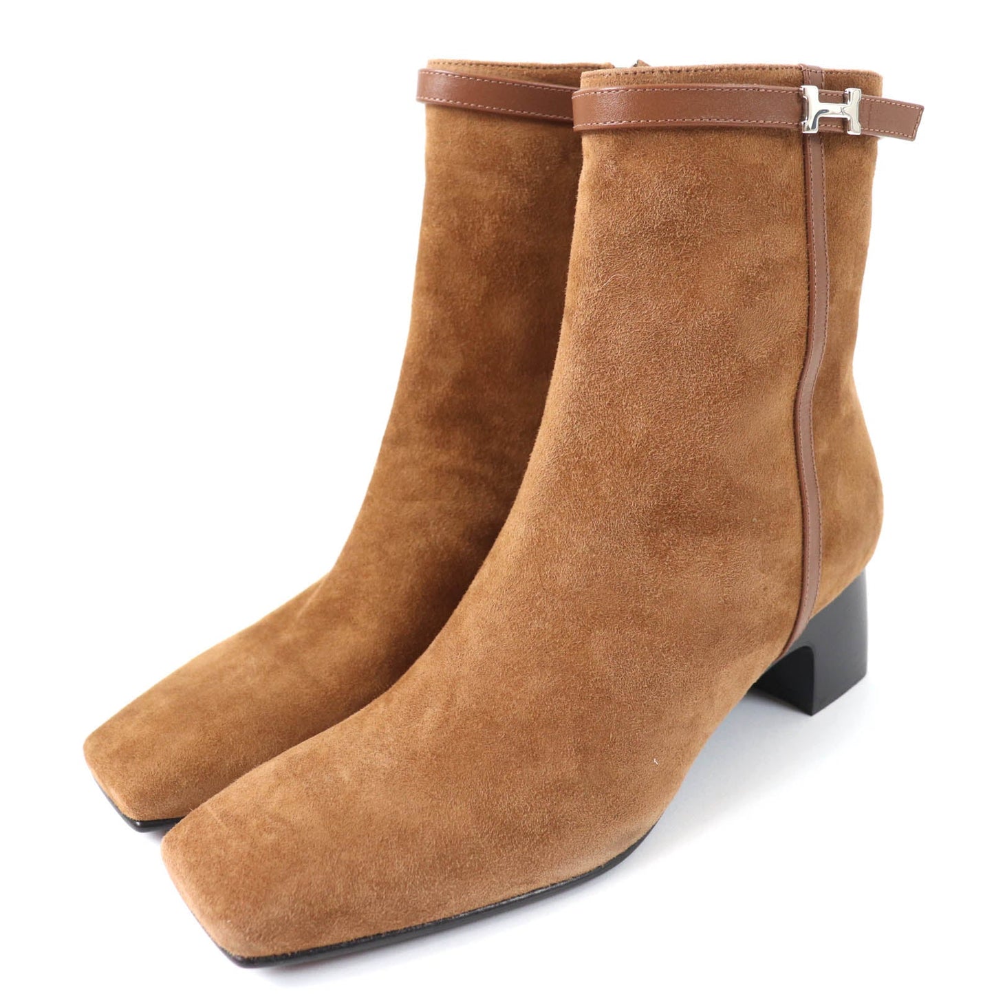 HERMES short boots Main: Suede leather Brown Oh Mage Women 36 Used