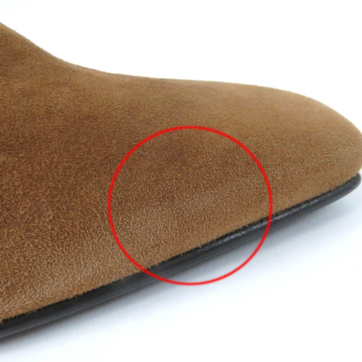 HERMES short boots Main: Suede leather Brown Oh Mage Women 36 Used