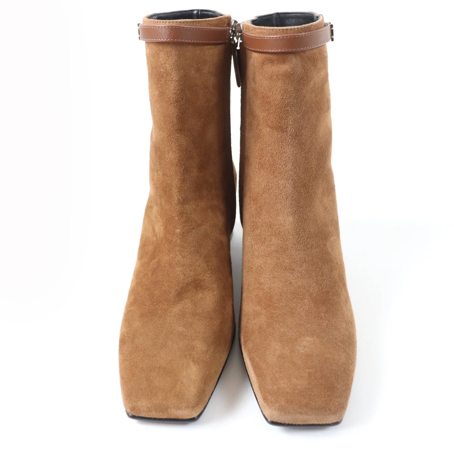 HERMES short boots Main: Suede leather Brown Oh Mage Women 36 Used