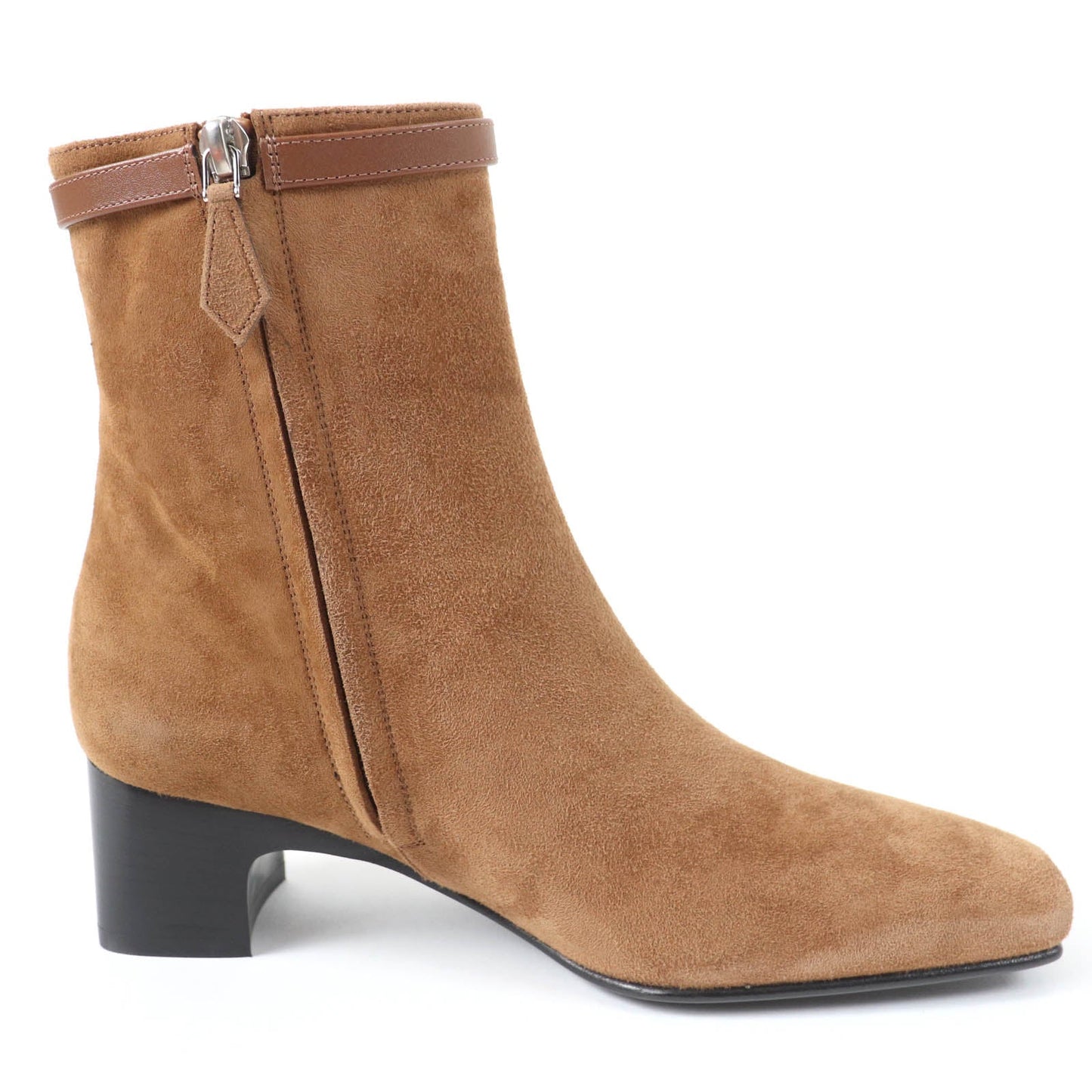 HERMES short boots Main: Suede leather Brown Oh Mage Women 36 Used