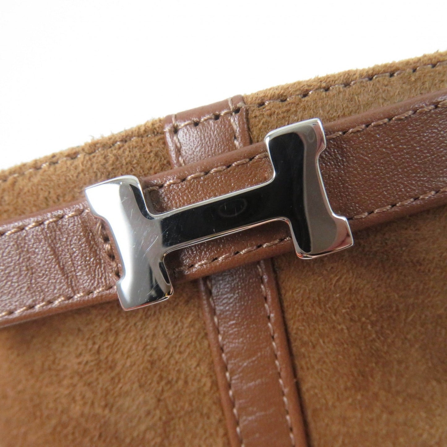 HERMES short boots Main: Suede leather Brown Oh Mage Women 36 Used