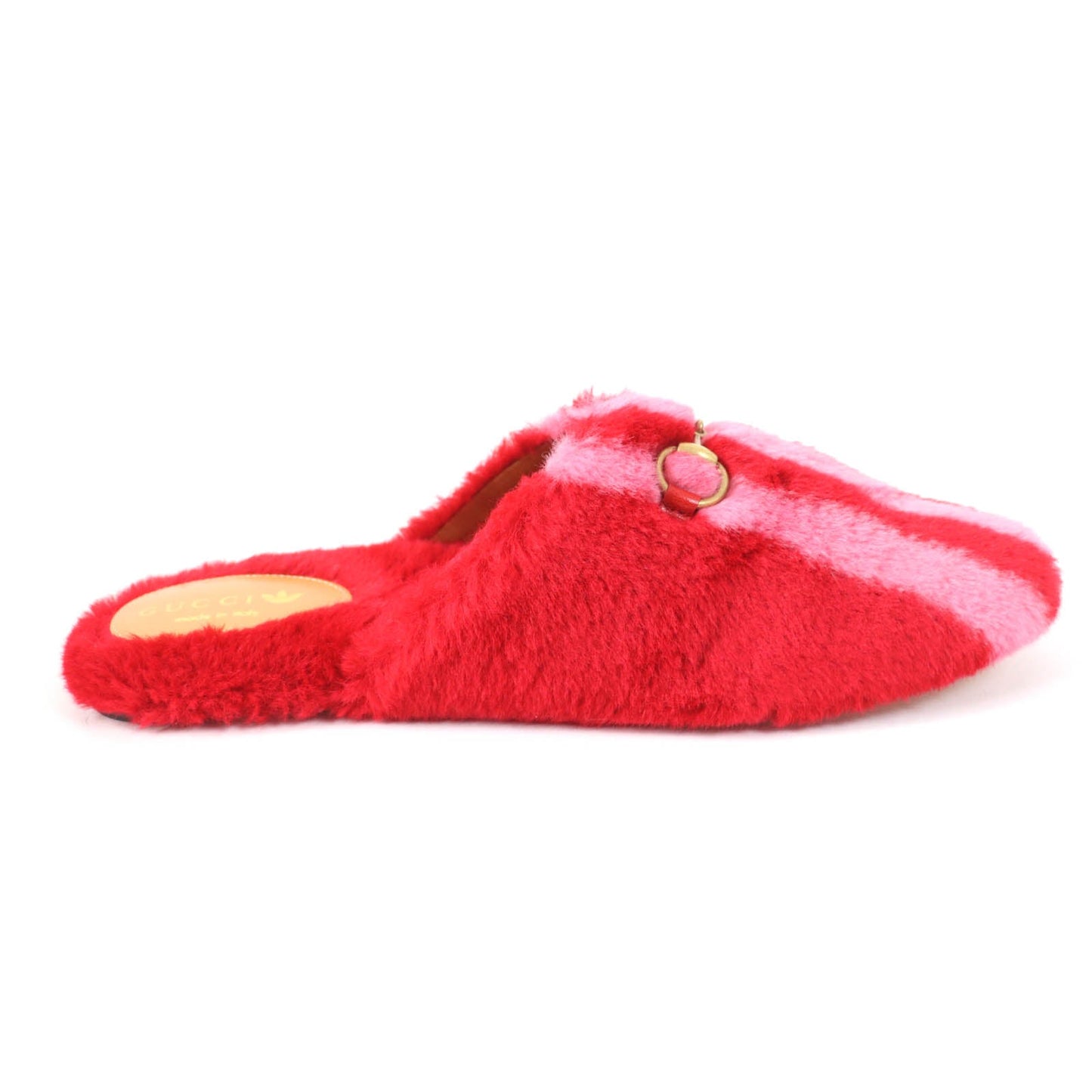GUCCI Mule 722442 Fur, Leather Red Women 37 Used