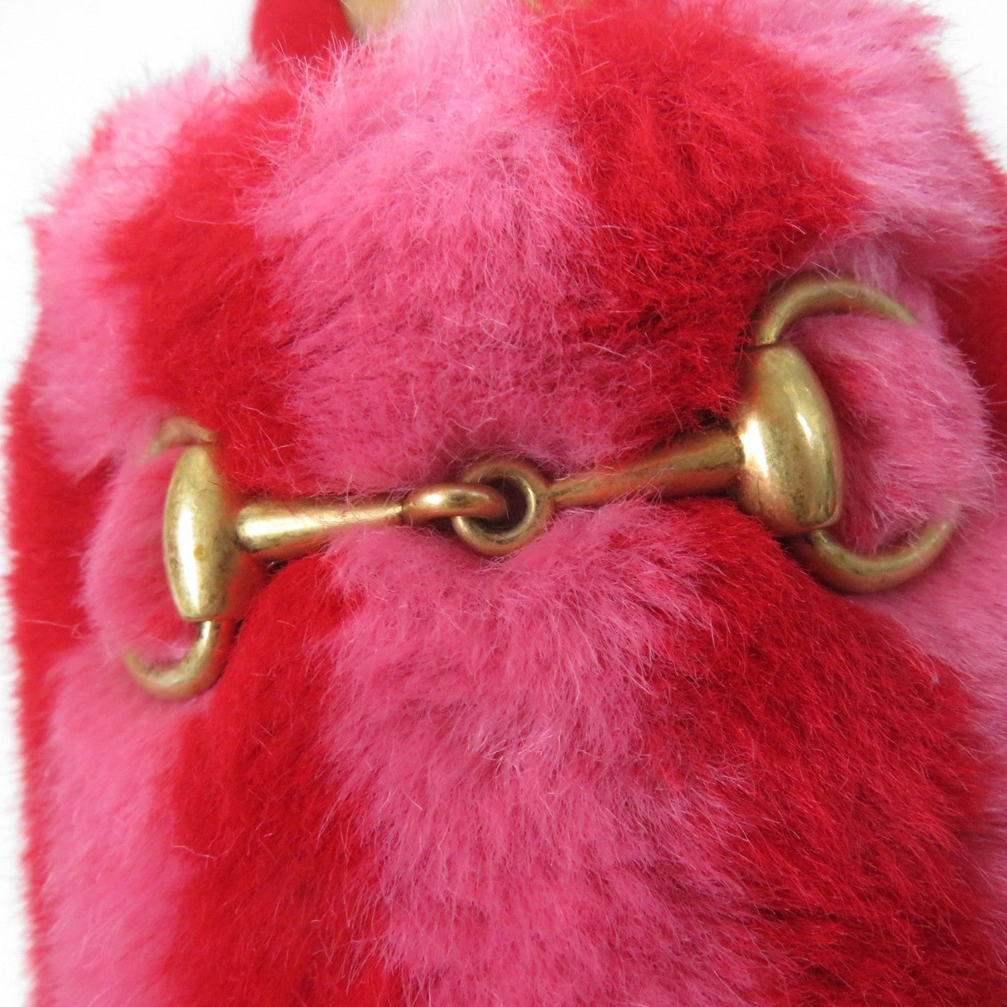 GUCCI Mule 722442 Fur, Leather Red Women 37 Used