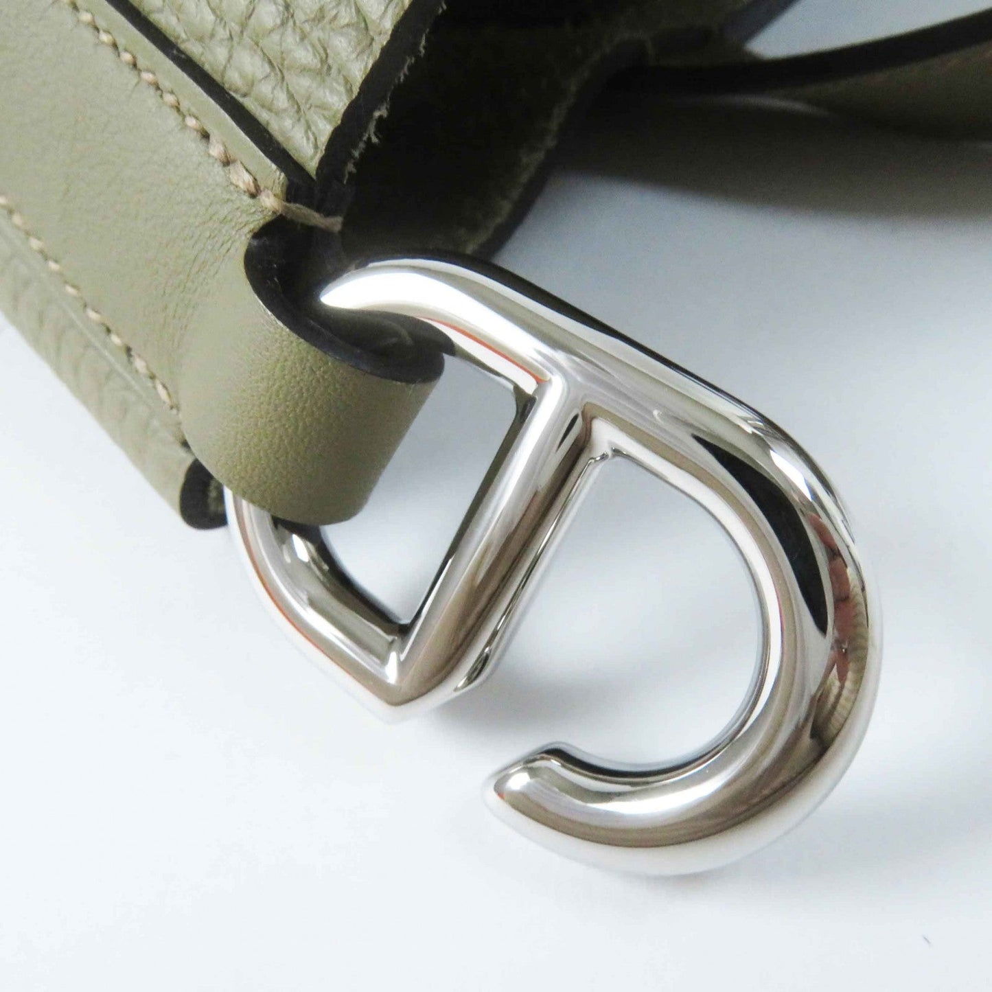 HERMES Handbag Main: Taurillon Clemence, Part: Swift beige marfa in the loop 18 Women Used