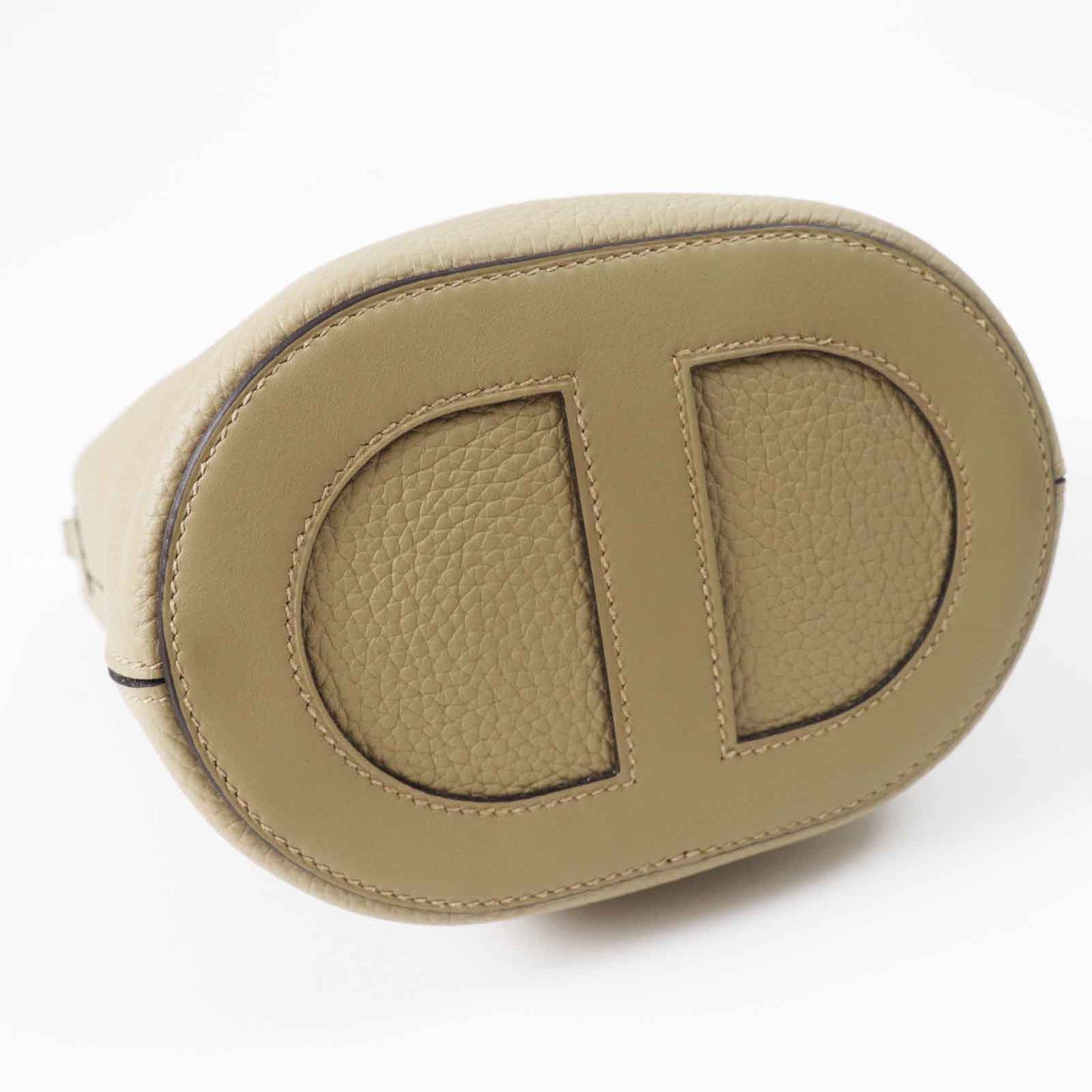 HERMES Handbag Main: Taurillon Clemence, Part: Swift beige marfa in the loop 18 Women Used