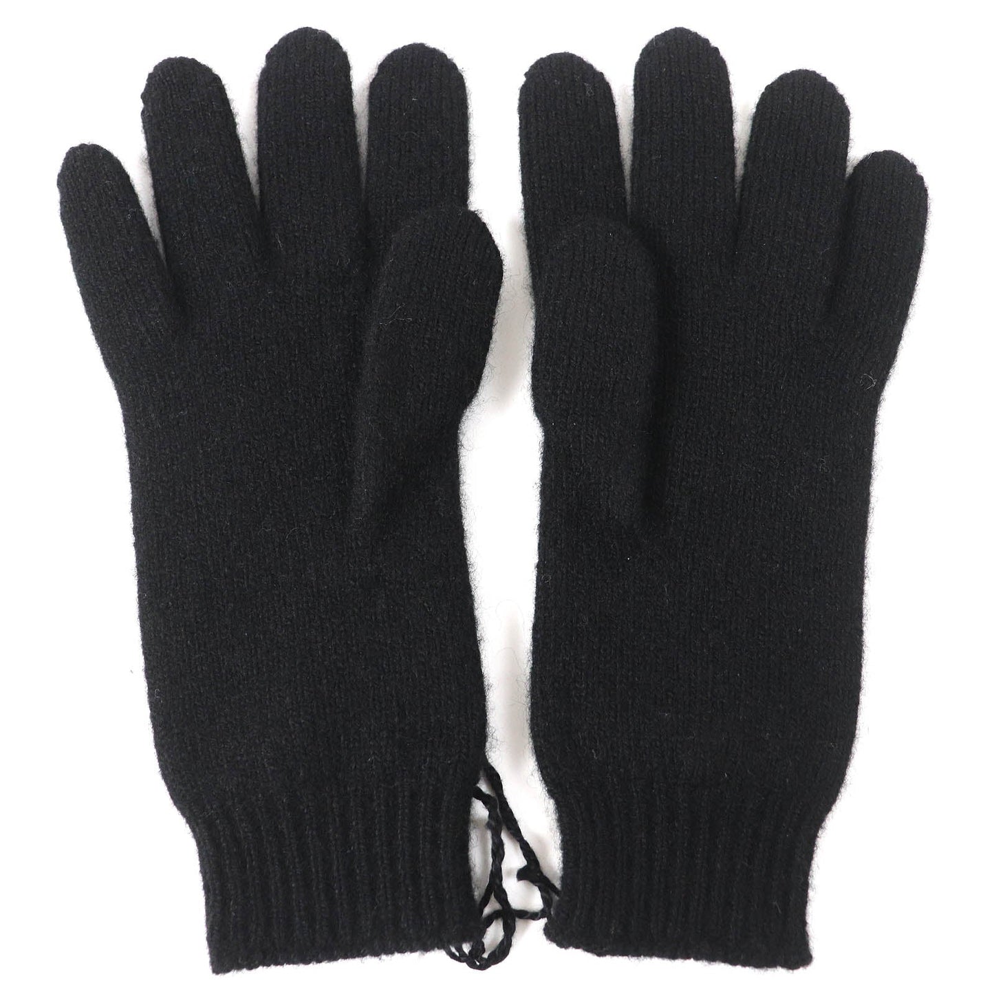 HERMES gloves Main: 98% cashmere, Main: 2% polyester black Darling Meador Women S Used