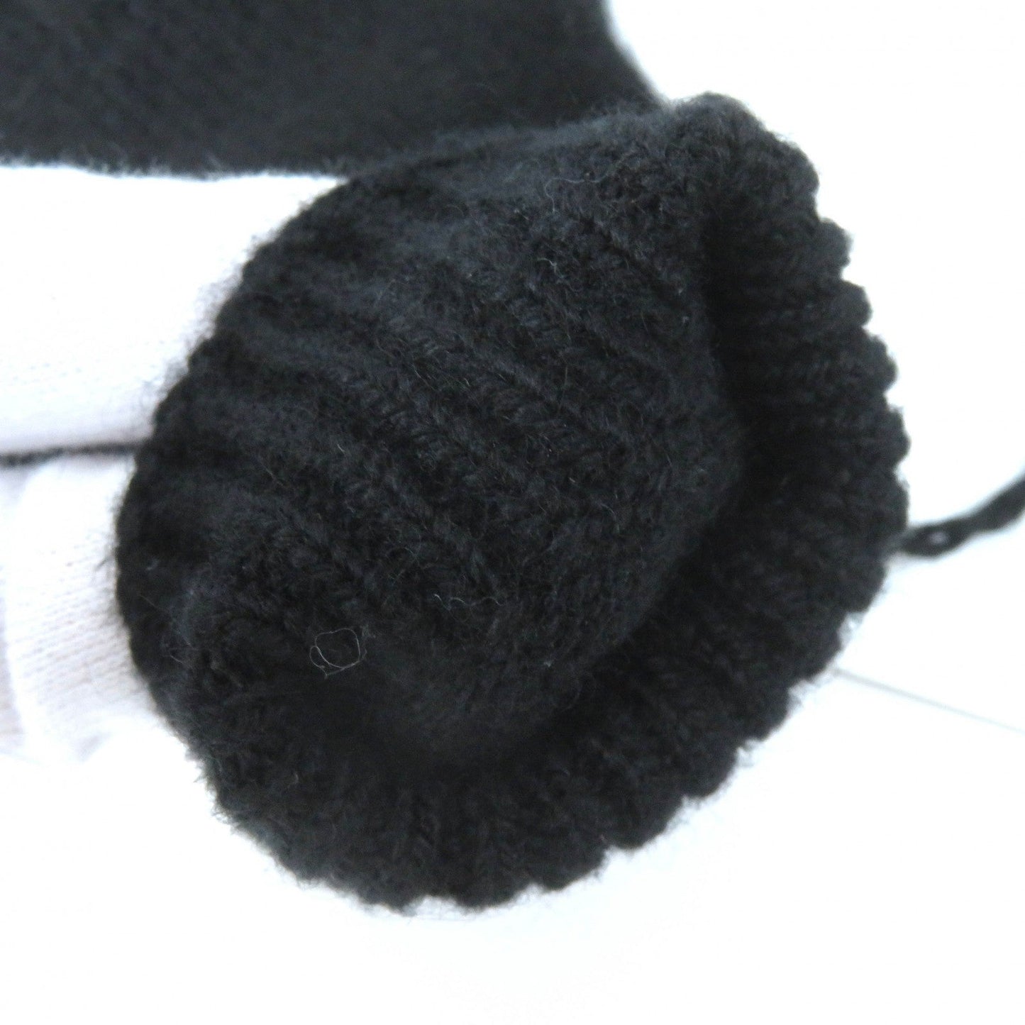 HERMES gloves Main: 98% cashmere, Main: 2% polyester black Darling Meador Women S Used