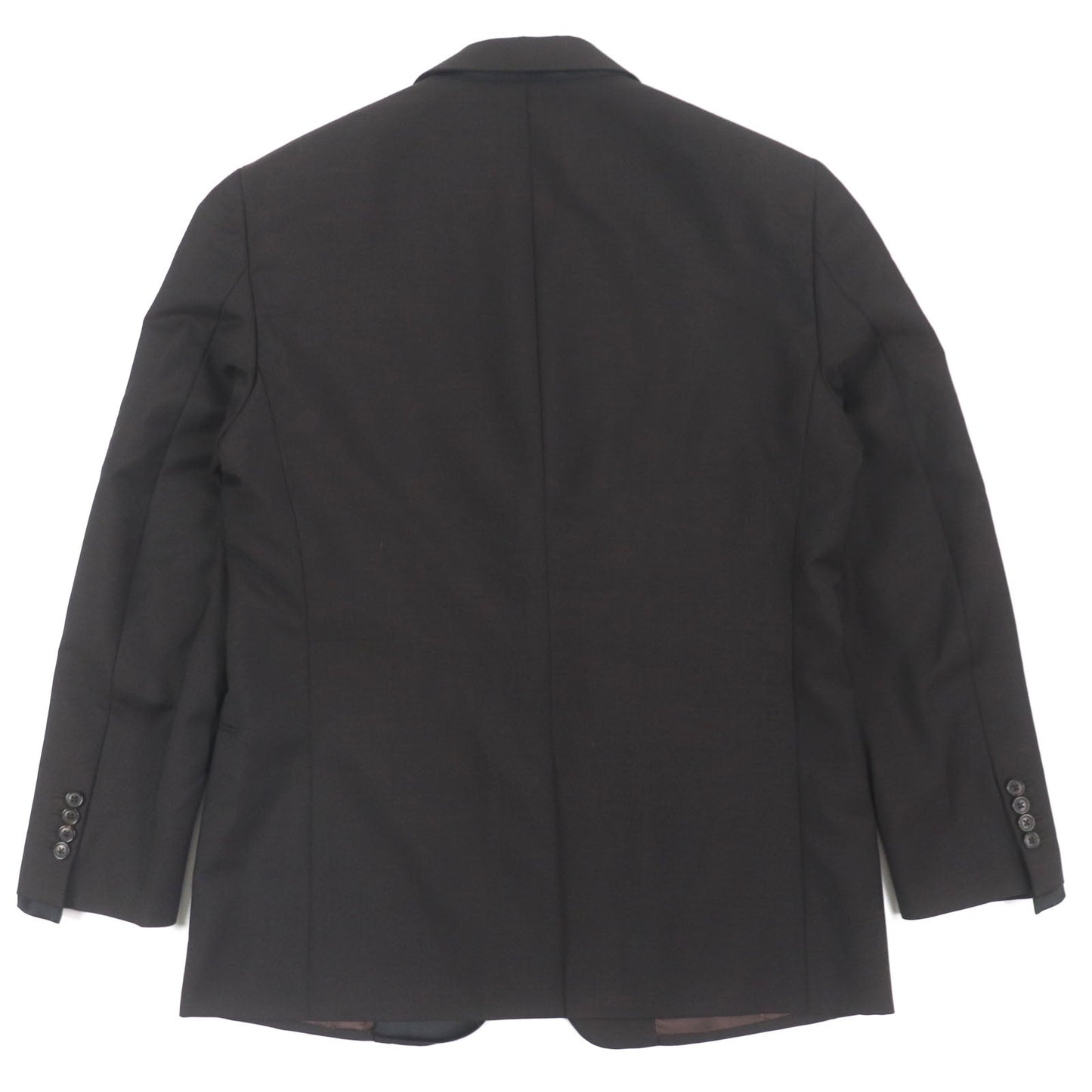 HERMES tailored jacket Outer: 73% wool, Outer: 27% mohair, Part: 100% silk, Lining: 100% cupra, Lining: 100% silk Dark brown mens 52 Used