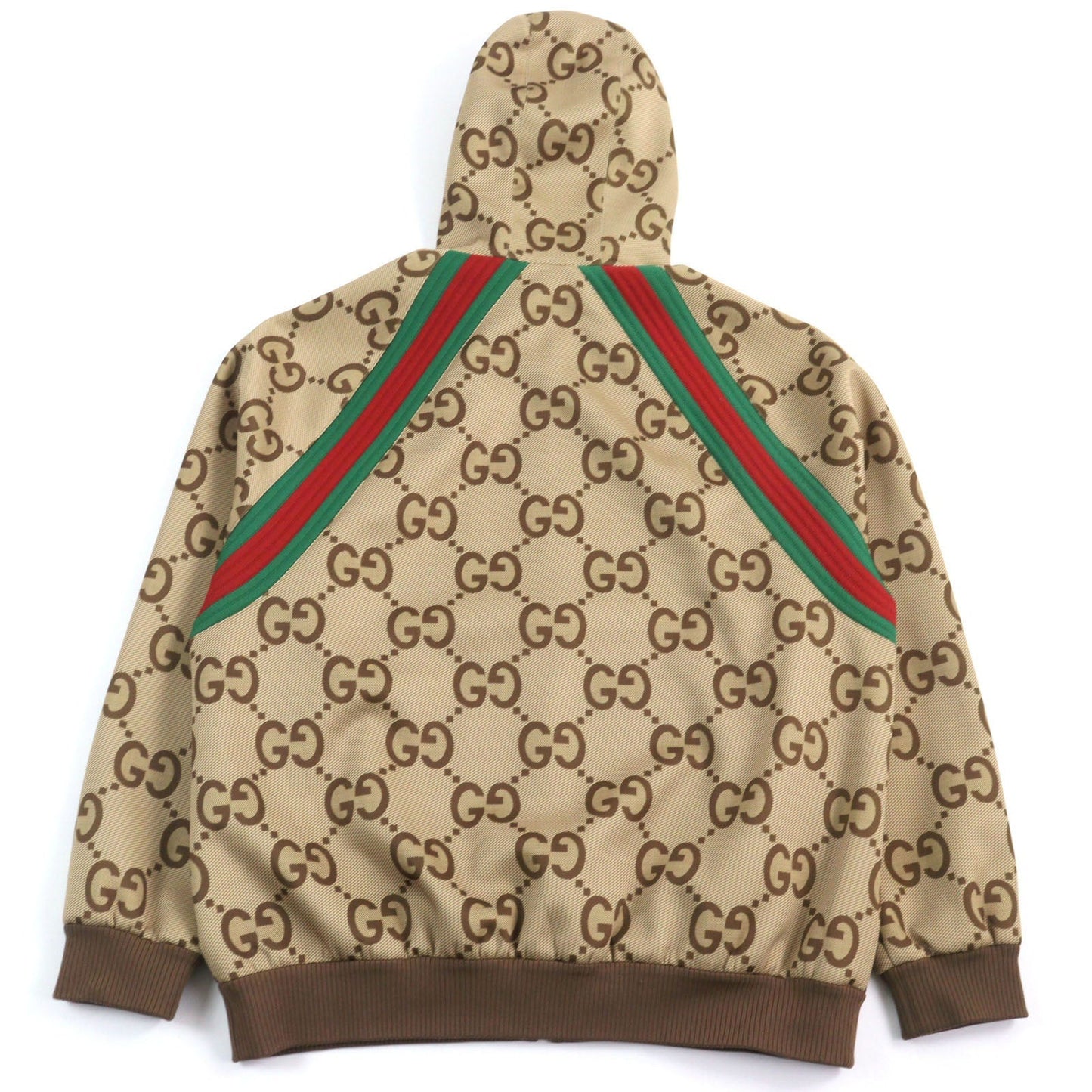 GUCCI Track jacket 713974 Main: 85% polyester, Main: 15% polyurethane, Part: 100% polyester, Part: 91% polyester, Part: 6% nylon Brown type mens L Used