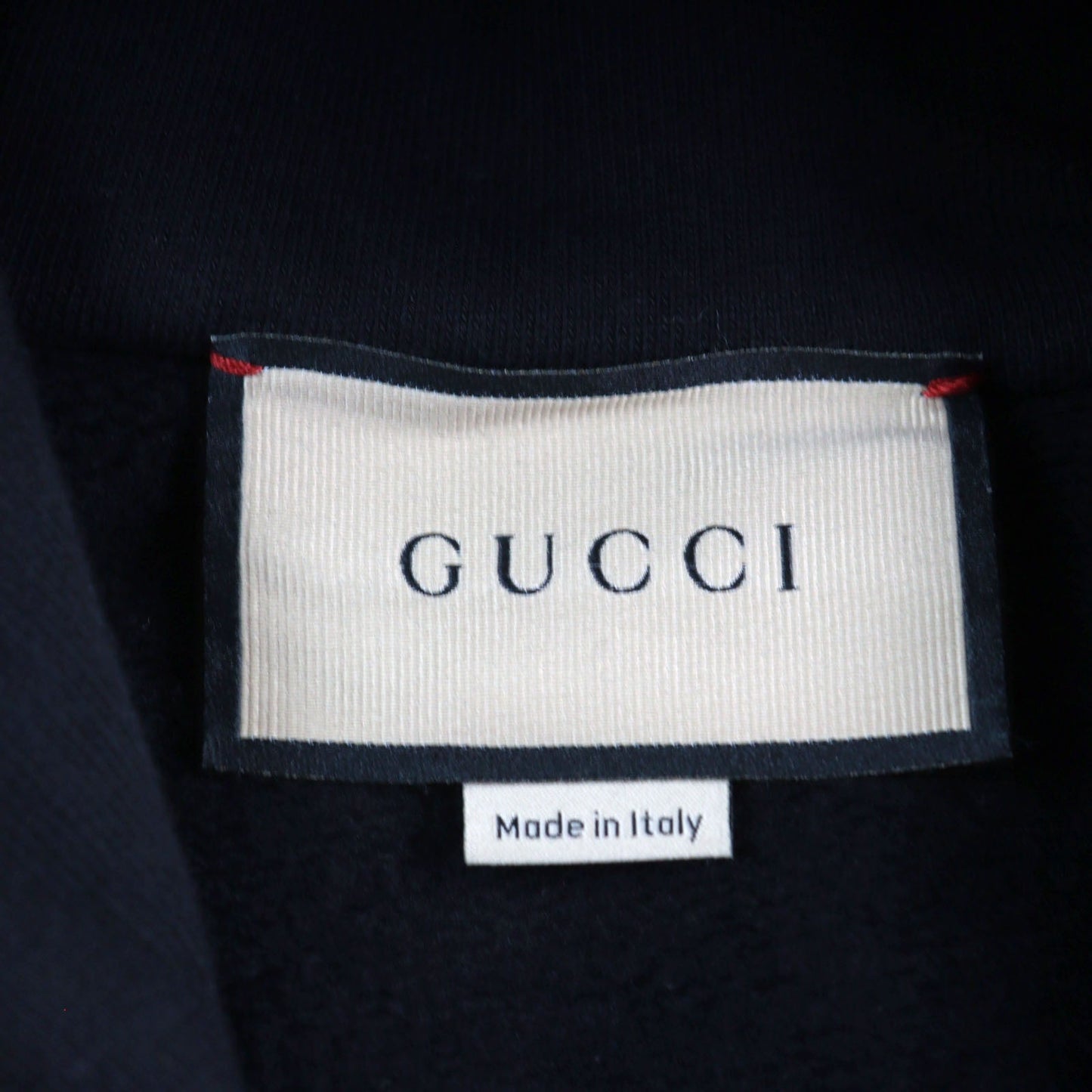 GUCCI Hoodie 770839 Main: 100% cotton, part: 97% cotton, part: 3% polyurethane Black type mens XL Used