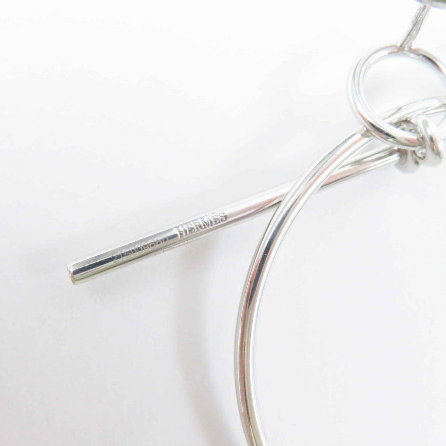 HERMES Pierce Main: AG925 Silver loop earrings MM Women Used