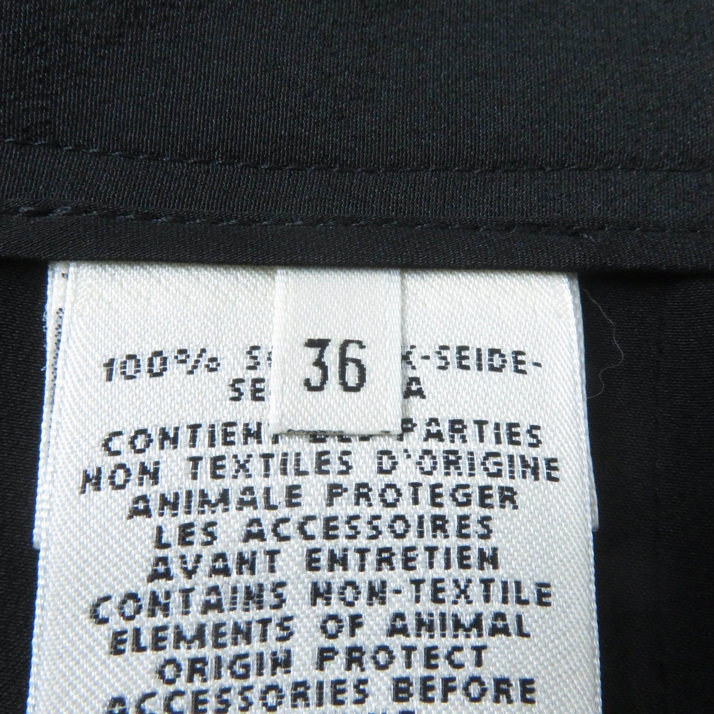 HERMES skirt Main: 100% silk black Women 36 Used