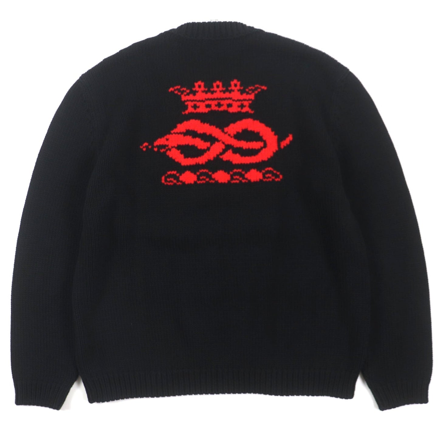 GUCCI sweater 514906 Main: 100% cotton, Part: 100% wool, Part: 100% wool black NEVER MARRY MITFORD mens XL Used