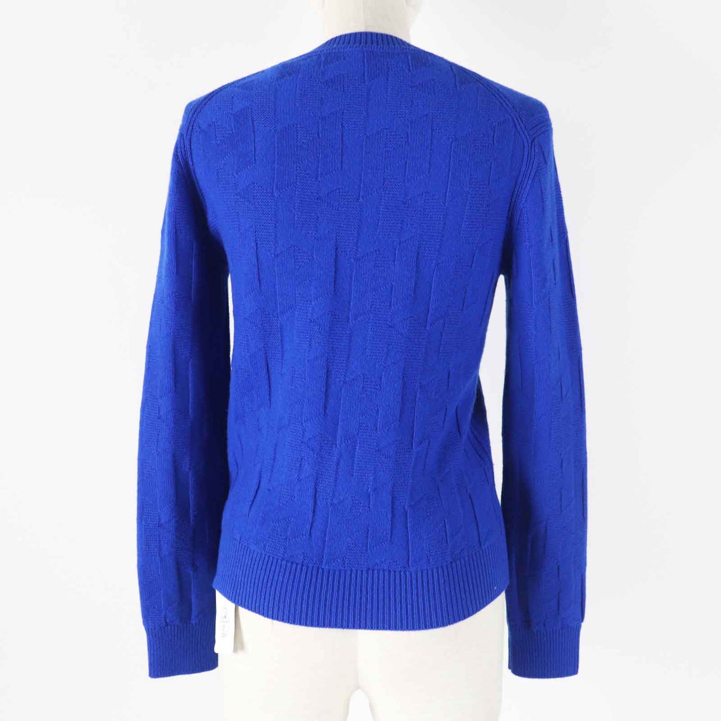HERMES knit 4E2611D3 Main: 100% virgin wool Blue Ocean Women 34 Used