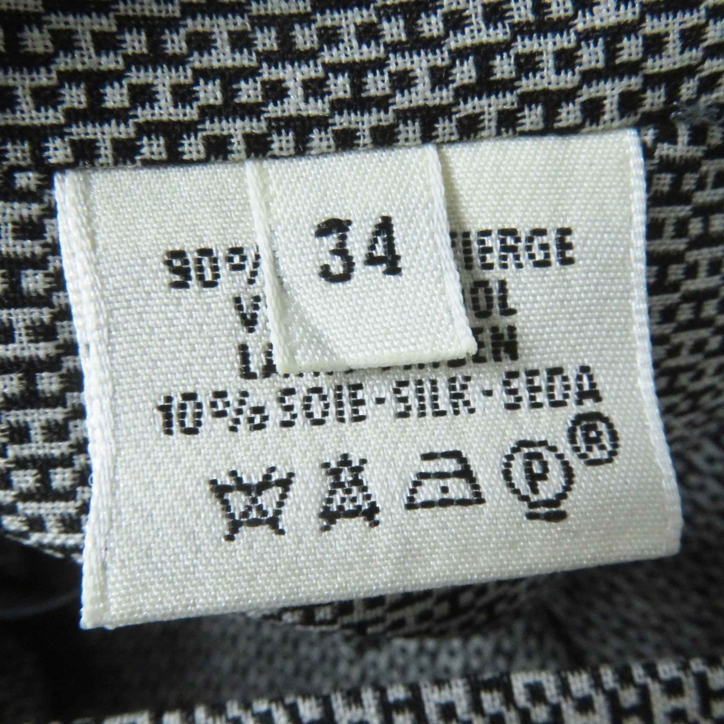 HERMES skirt Outer material: 90% wool, Outer material: 10% silk Black beige Margiela period Women 34 Used
