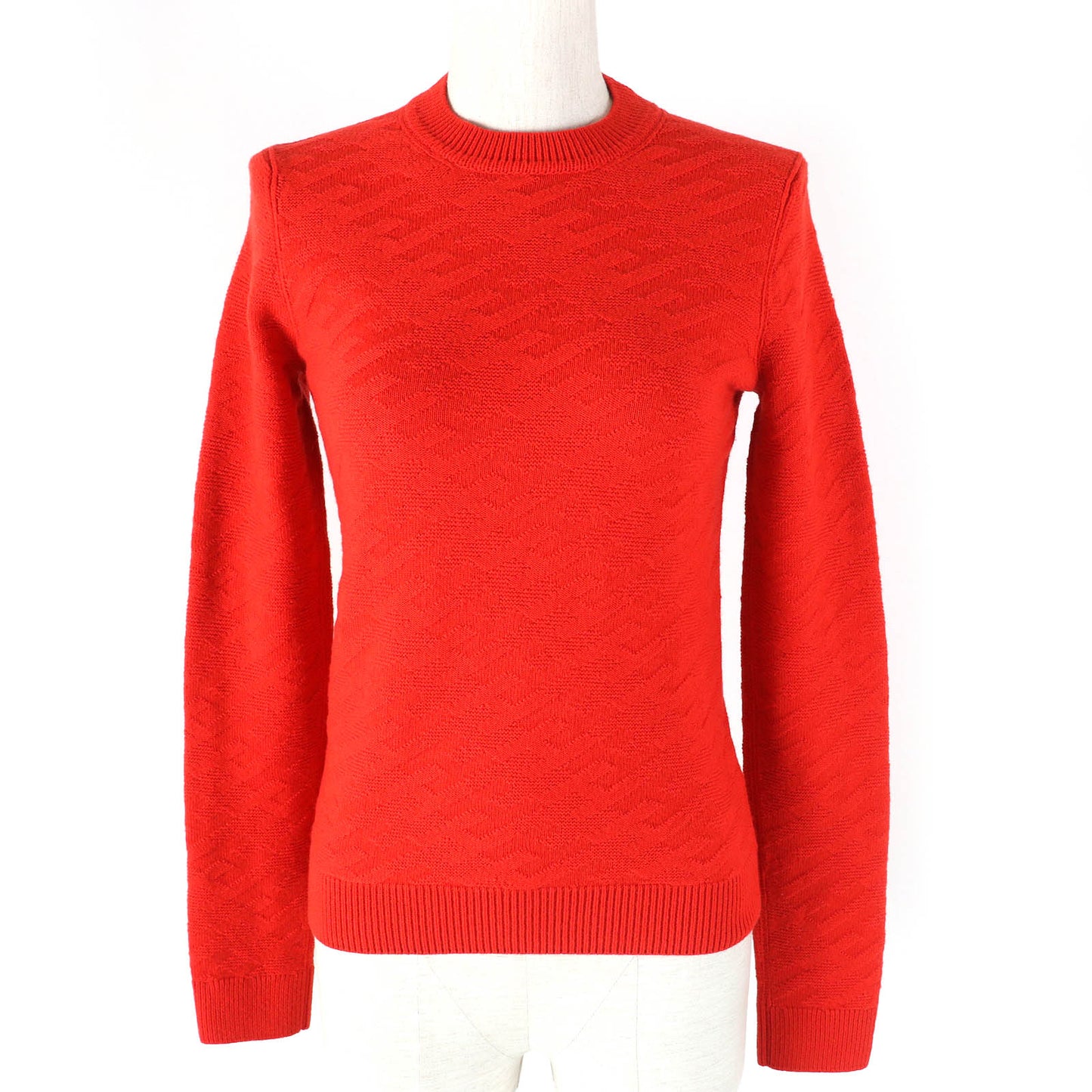 HERMES knit 2E2624DE Main: 100% wool Red Women 34 Used