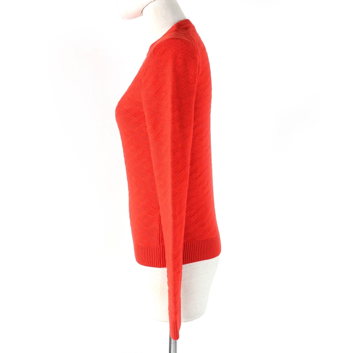 HERMES knit 2E2624DE Main: 100% wool Red Women 34 Used