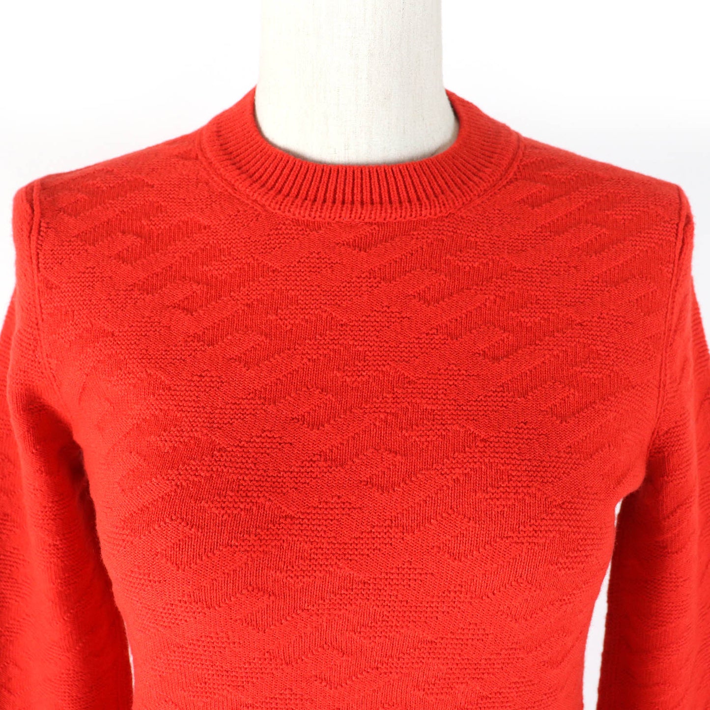 HERMES knit 2E2624DE Main: 100% wool Red Women 34 Used