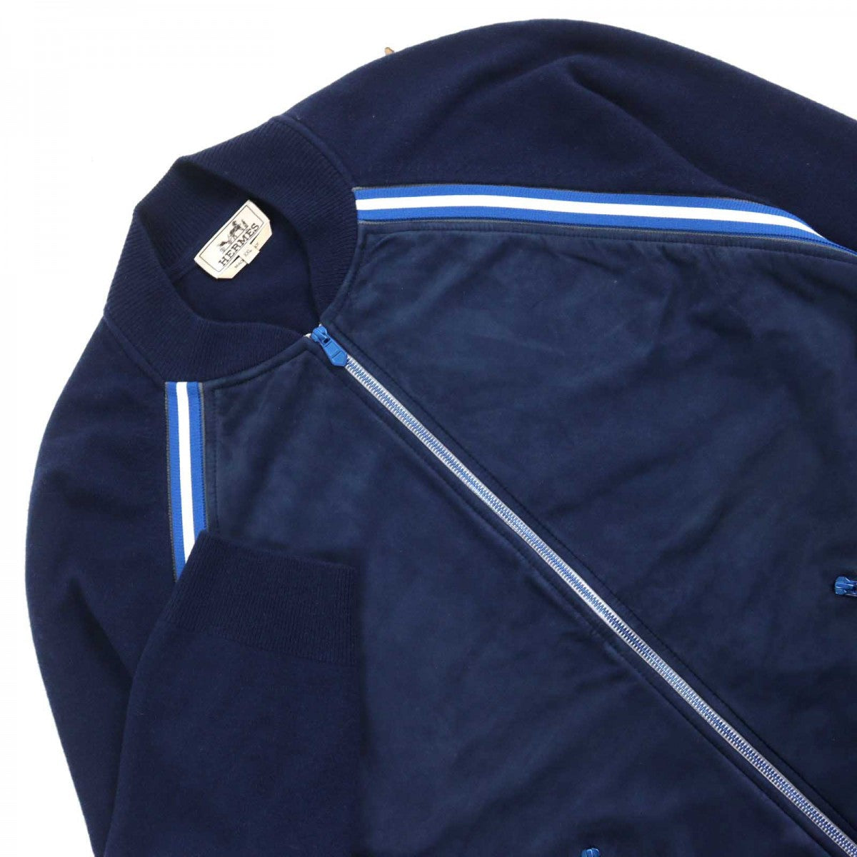 HERMES Jacket wool Navy type XXL