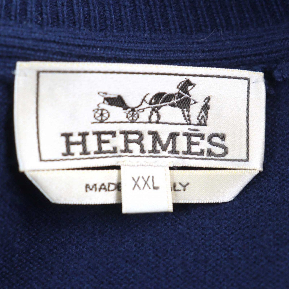 HERMES Jacket wool Navy type XXL