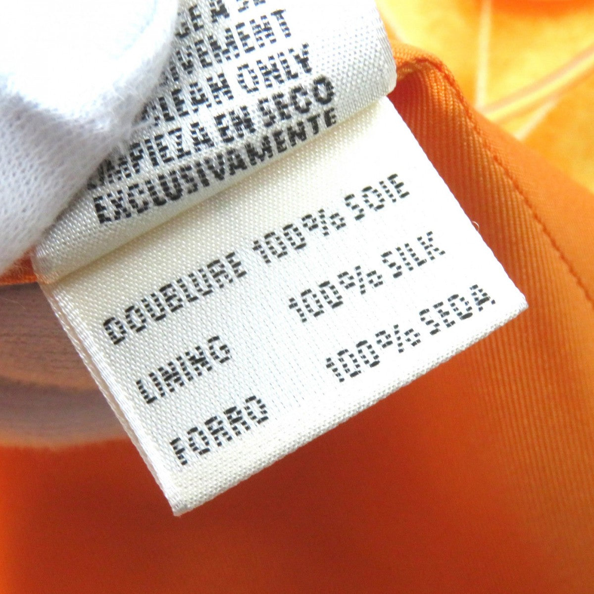 HERMES Long sleeve shirt Main: 100% silk Orange type Margiela period Les Capucines Women 38 Used