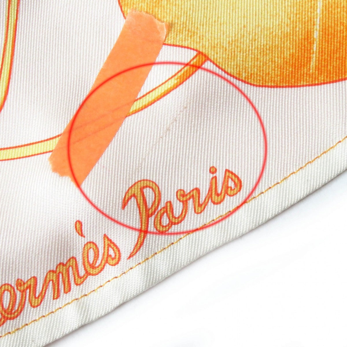 HERMES Long sleeve shirt Main: 100% silk Orange type Margiela period Les Capucines Women 38 Used