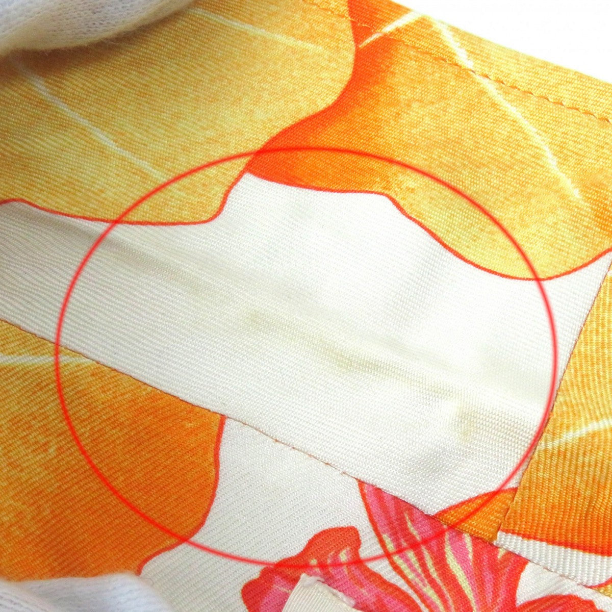 HERMES Long sleeve shirt Main: 100% silk Orange type Margiela period Les Capucines Women 38 Used