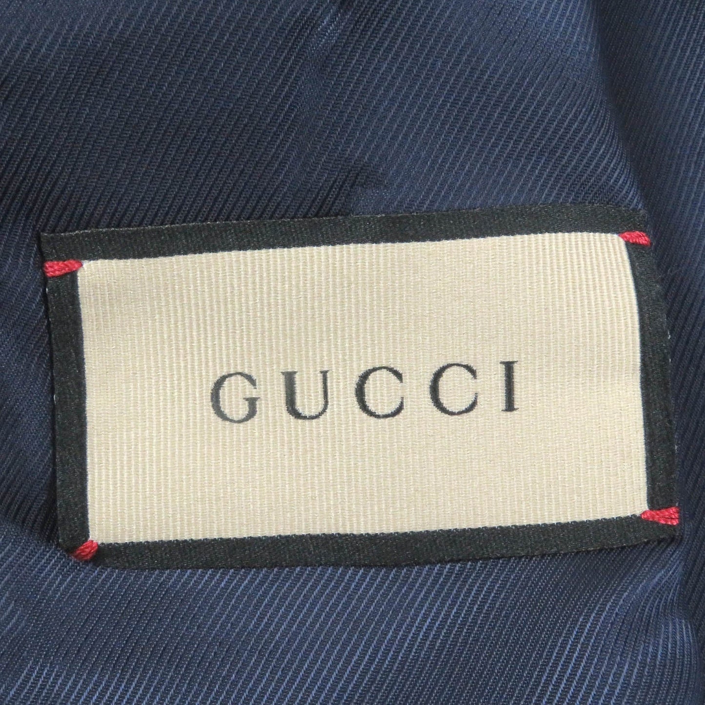GUCCI tailored jacket 698742 Outer: 70% cotton, Outer: 30% polyester, Lining: 100% rayon, Sleeve lining: 100% cupra Navy GG cotton blend formal jacket mens 54 Used