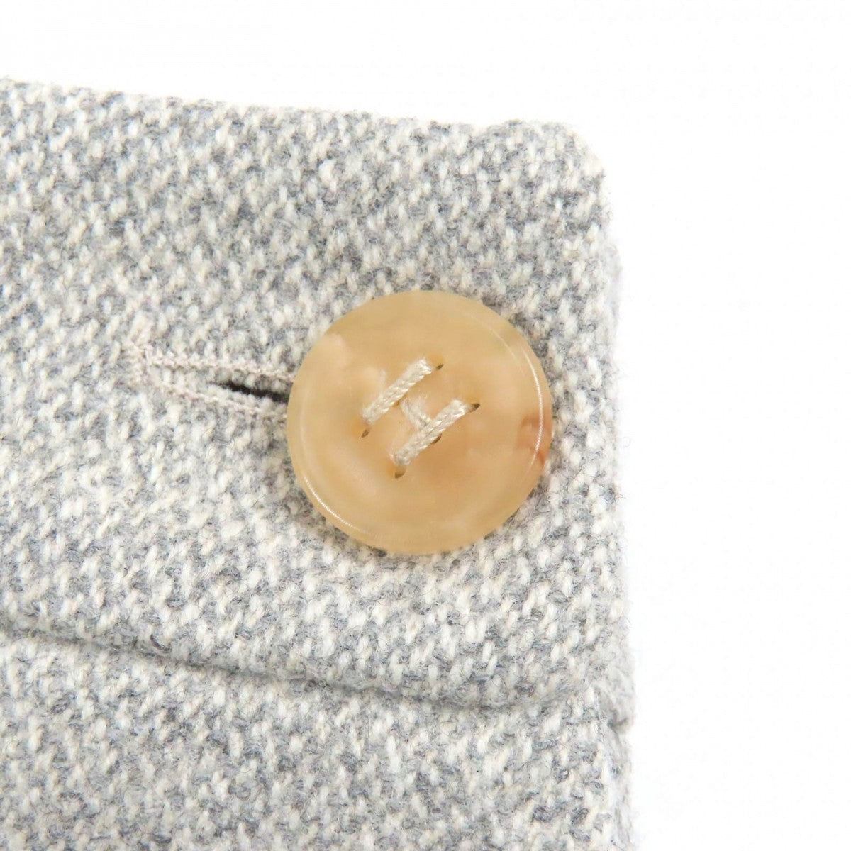 HERMES skirt Outer: 85% wool, Outer: 15% cashmere, Lining: 100% silk Light gray Women 38 Used
