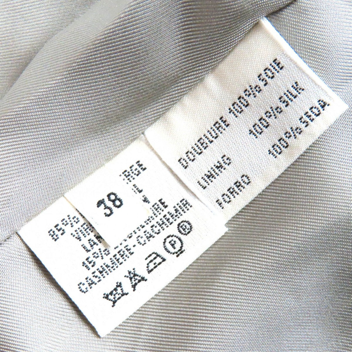 HERMES skirt Outer: 85% wool, Outer: 15% cashmere, Lining: 100% silk Light gray Women 38 Used