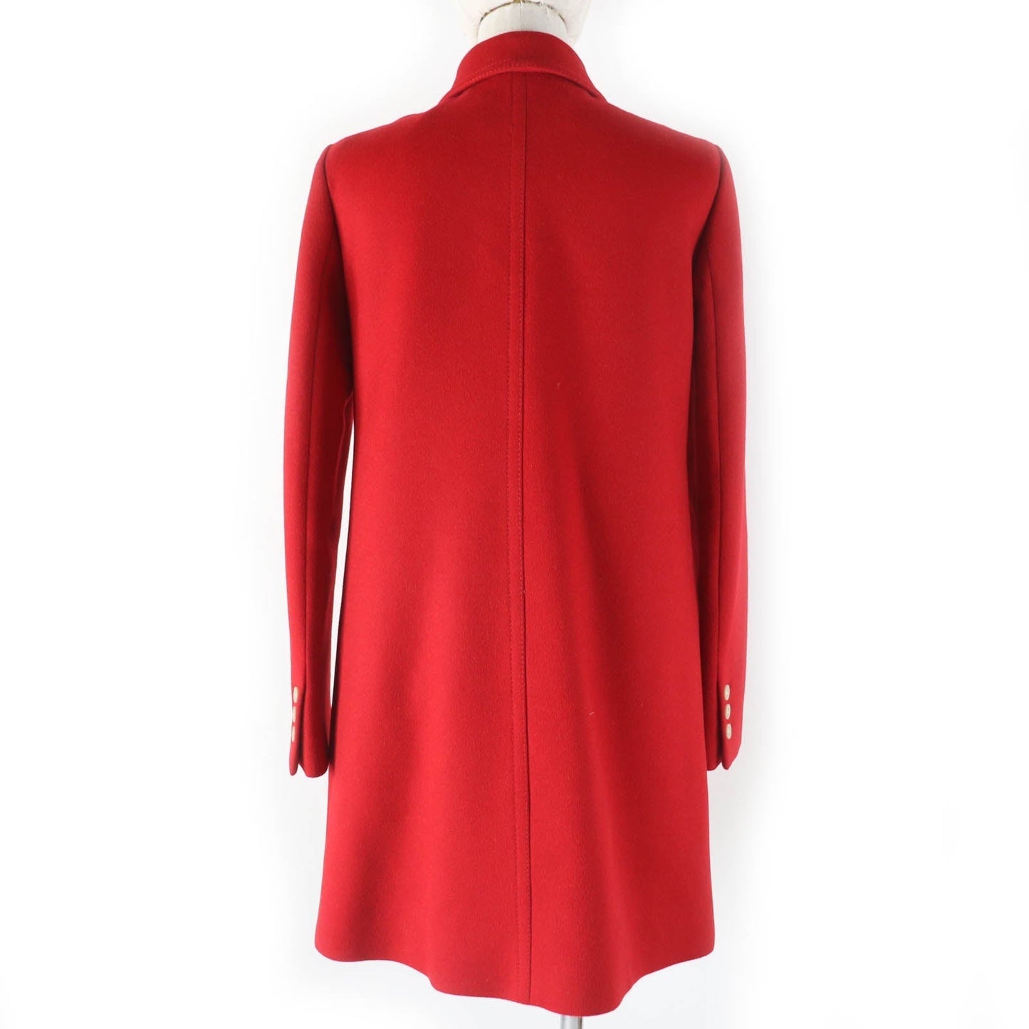 GUCCI Stainless collar coat 406947 ZFW04 Outer: 90% wool, Outer: 10% angora, Lining: 80% rayon, Lining: 20% polyester Red Women 38 Used