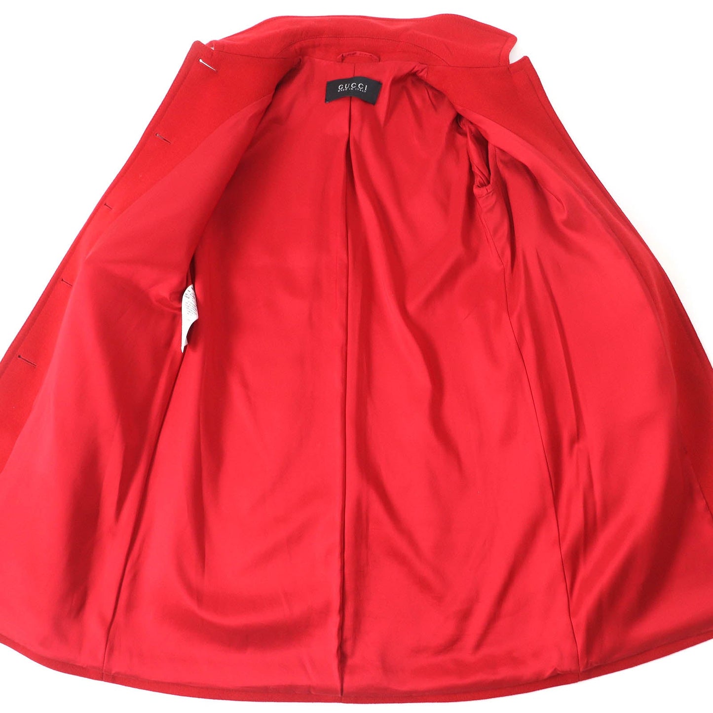 GUCCI Stainless collar coat 406947 ZFW04 Outer: 90% wool, Outer: 10% angora, Lining: 80% rayon, Lining: 20% polyester Red Women 38 Used