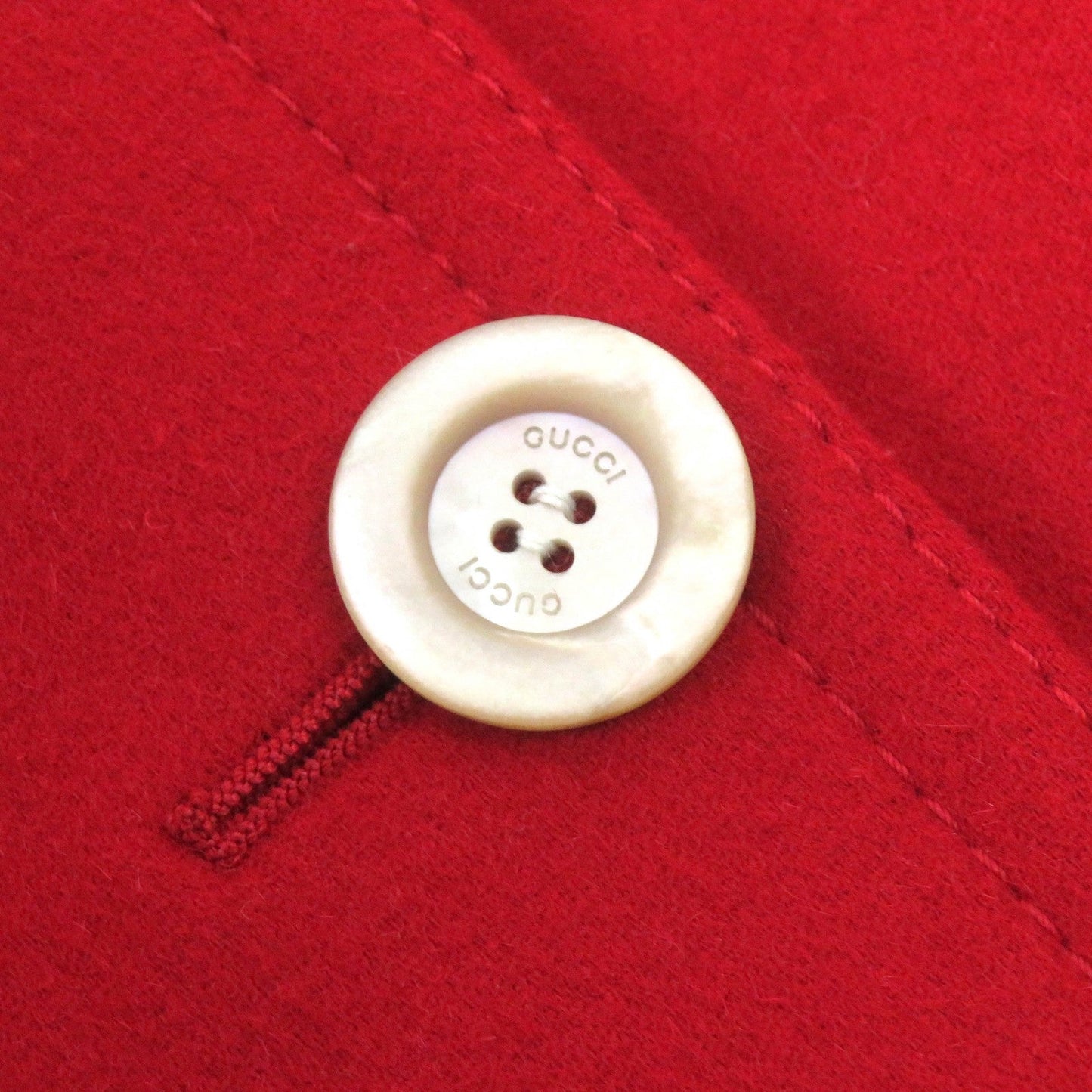 GUCCI Stainless collar coat 406947 ZFW04 Outer: 90% wool, Outer: 10% angora, Lining: 80% rayon, Lining: 20% polyester Red Women 38 Used