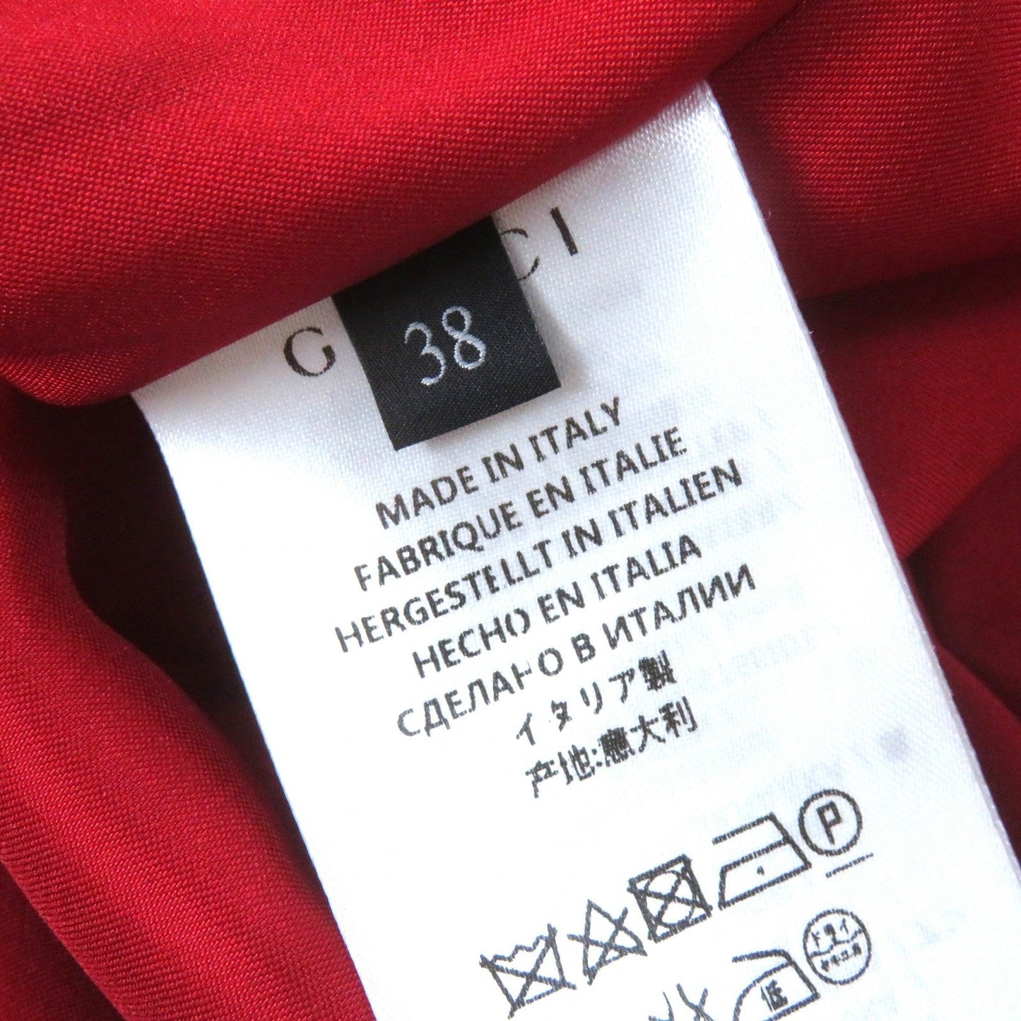 GUCCI Stainless collar coat 406947 ZFW04 Outer: 90% wool, Outer: 10% angora, Lining: 80% rayon, Lining: 20% polyester Red Women 38 Used