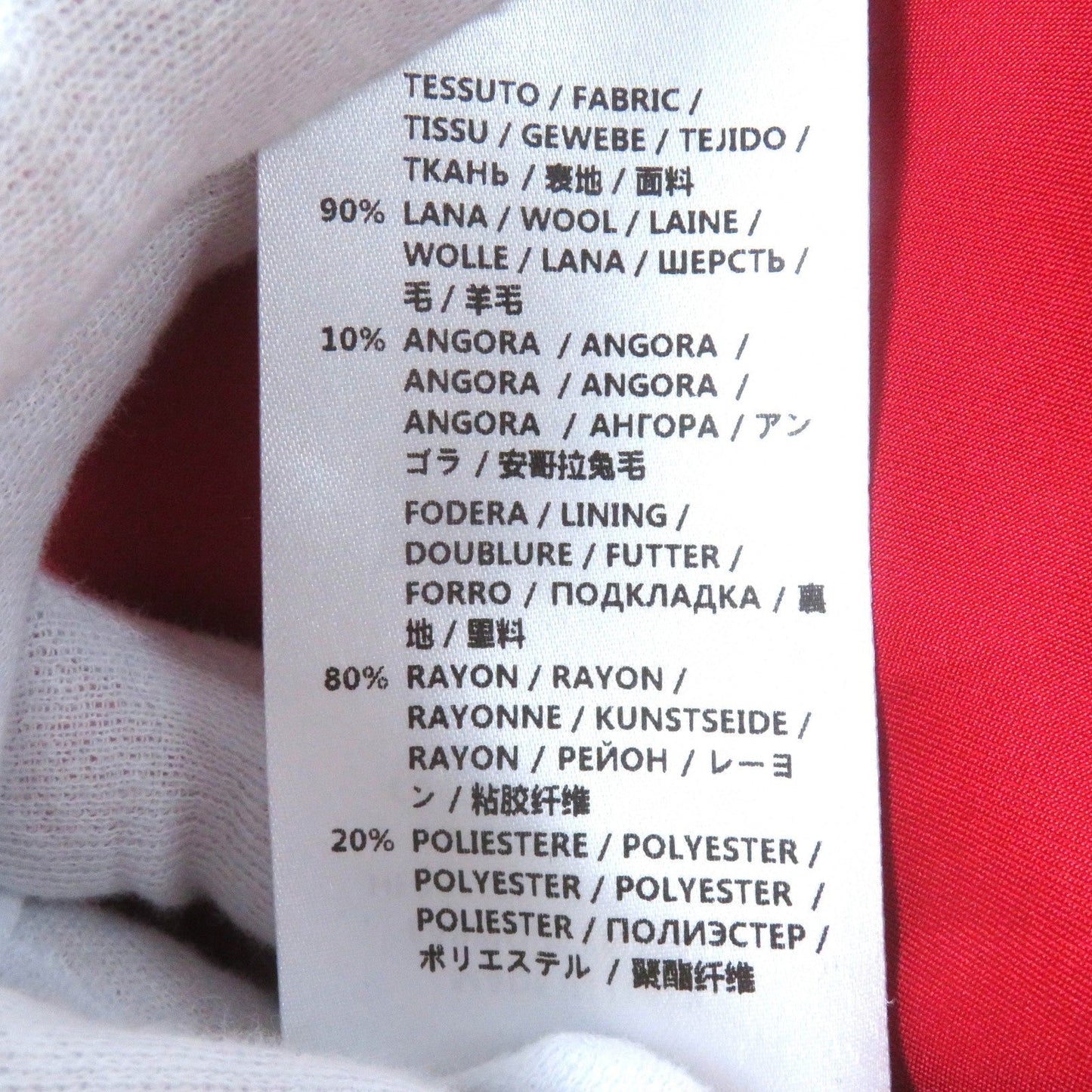 GUCCI Stainless collar coat 406947 ZFW04 Outer: 90% wool, Outer: 10% angora, Lining: 80% rayon, Lining: 20% polyester Red Women 38 Used