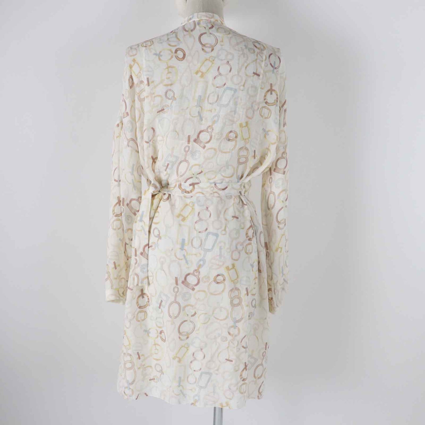 HERMES one piece 3H0514DN Main: 100% silk, petticoat 100% silk Multi Women 36 Used