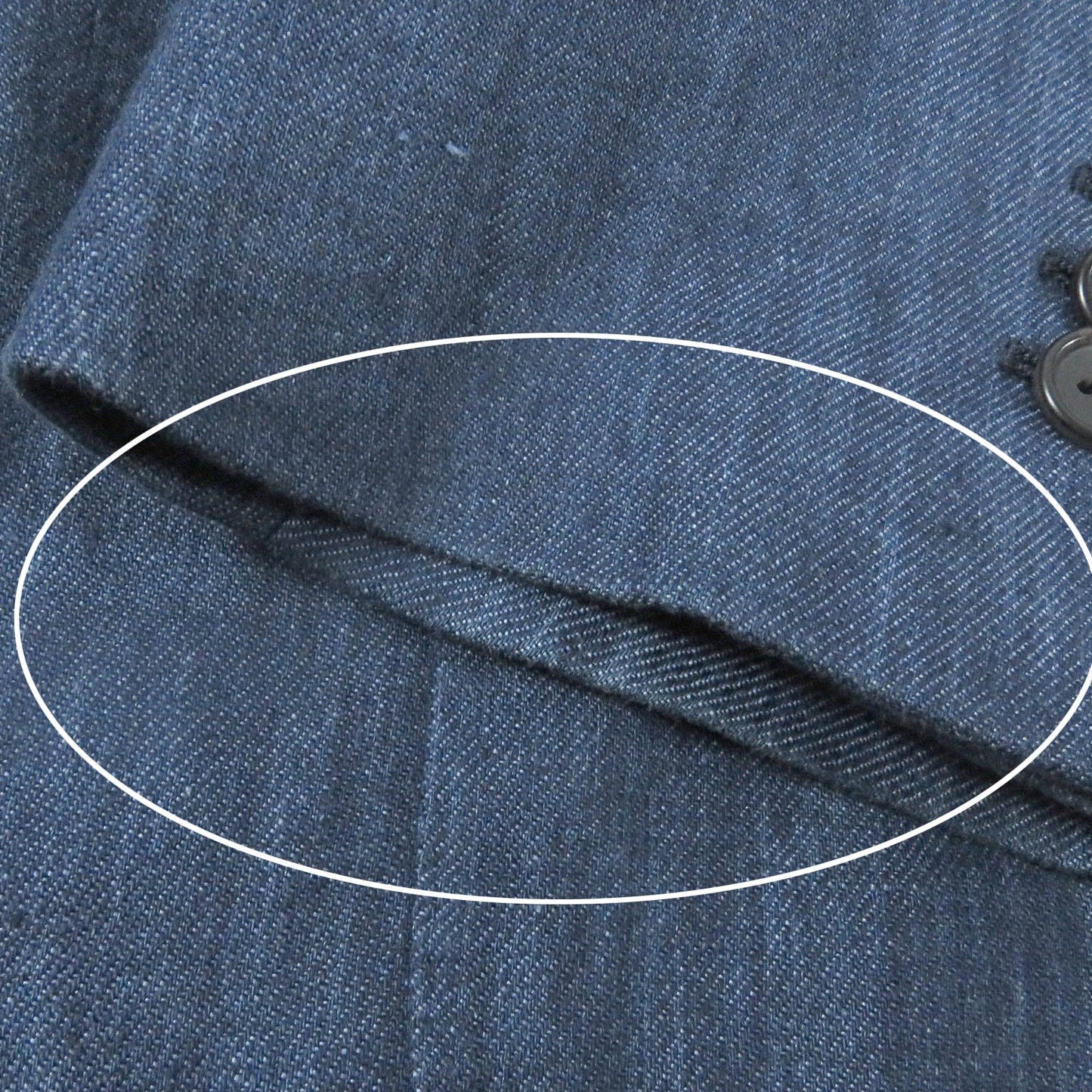 HERMES tailored jacket Outer: 100% linen, lining: 100% cupra blue mens 46 Used