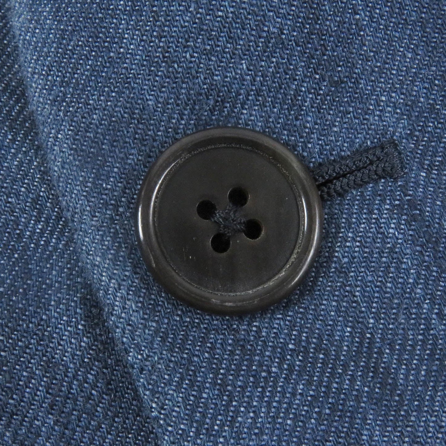 HERMES tailored jacket Outer: 100% linen, lining: 100% cupra blue mens 46 Used