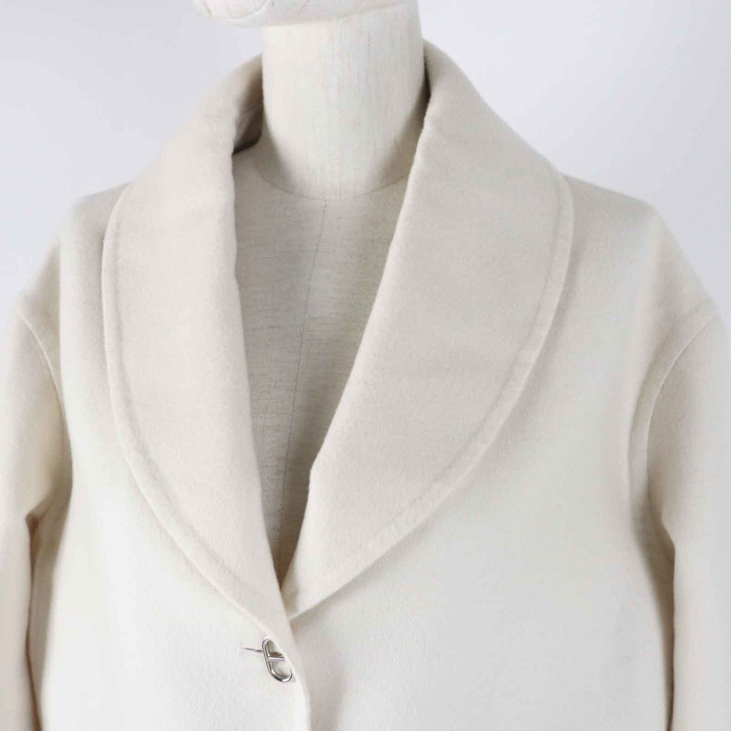 HERMES coat 3E0221DA Outer material: 100% cashmere off white Women 40 Used