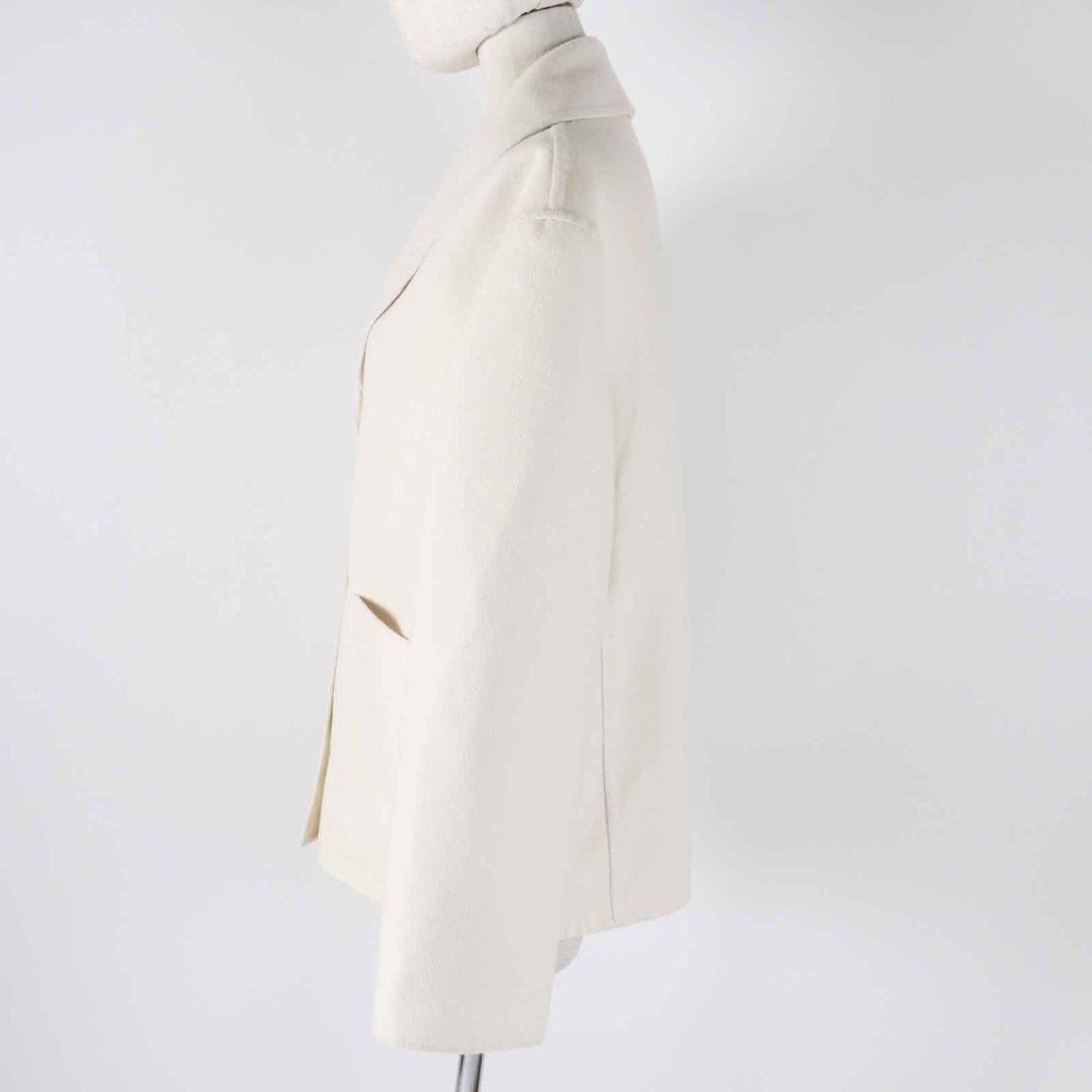 HERMES coat 3E0221DA Outer material: 100% cashmere off white Women 40 Used