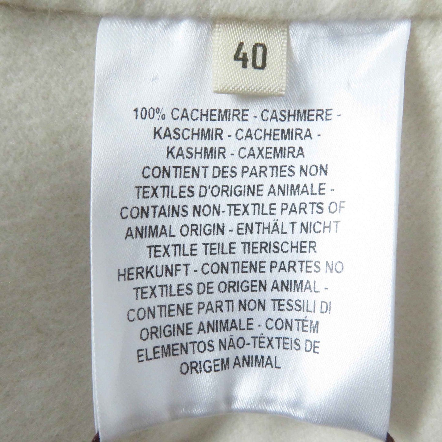 HERMES coat 3E0221DA Outer material: 100% cashmere off white Women 40 Used