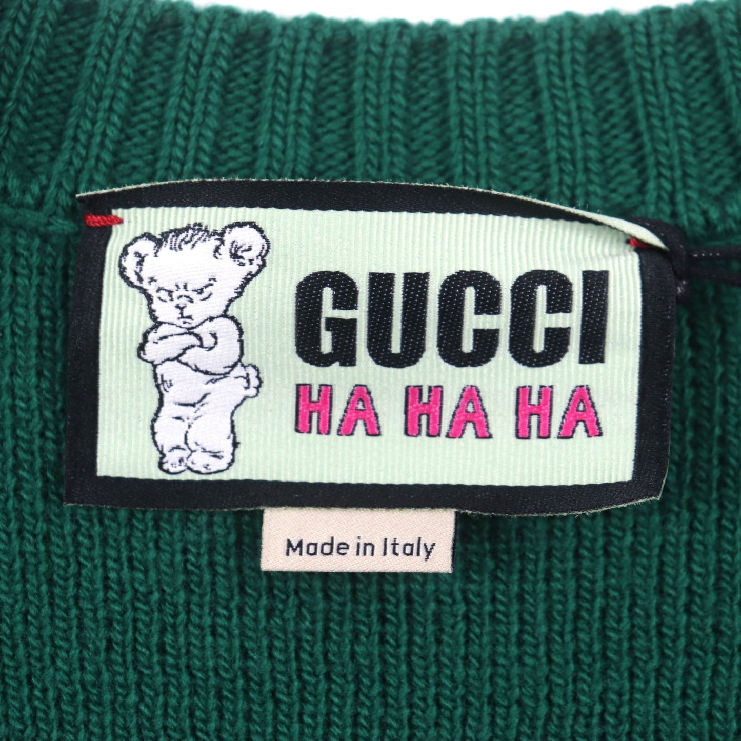 GUCCI Best 711573 Main: 71% wool, Main: 29% cotton, Outer: 100% wool Green pink HA HA HA mens M Used